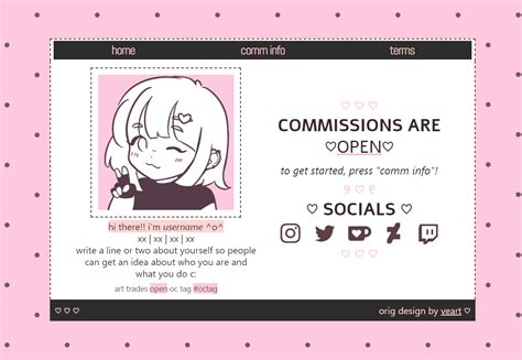 Carrd Commission Template
